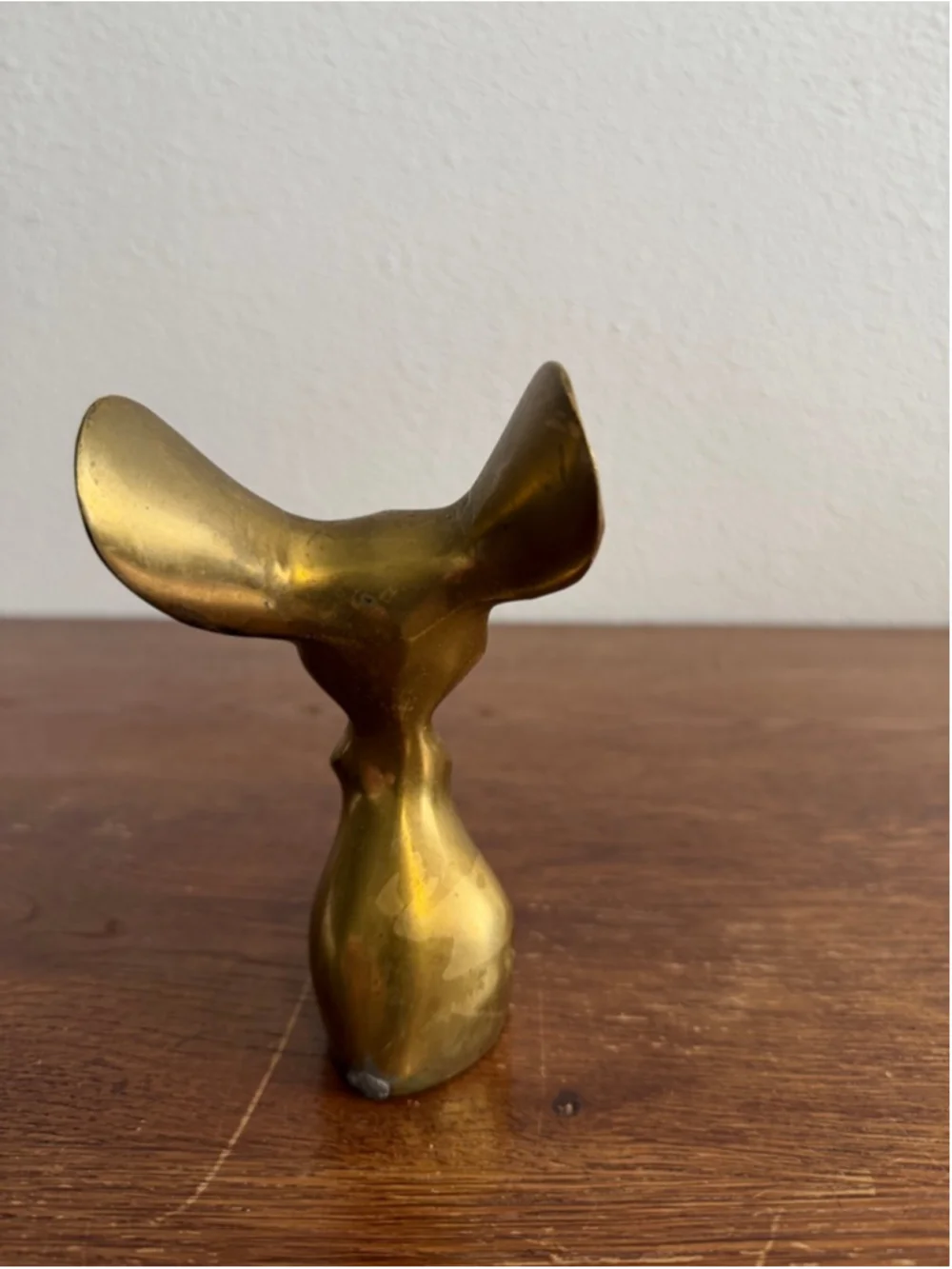 Vintage Brass Mouse Figurine MCM Mid Century Modern Hollywood Regency Small Anim